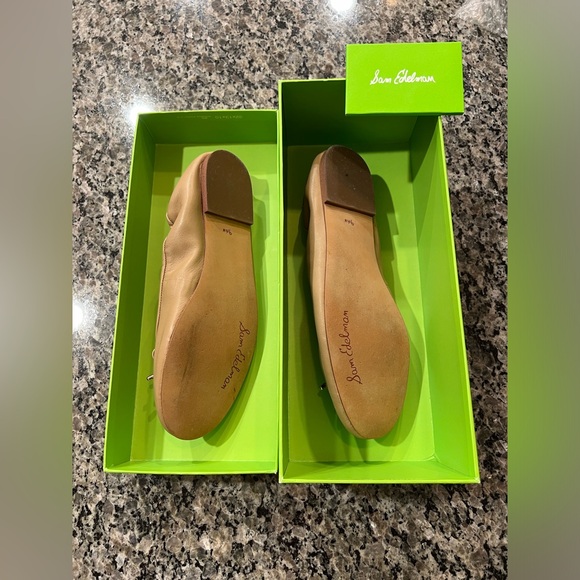 NIB FELICIA BEIGE LEATHER SIZE 9.5 WOMEN FLATS SAM EDELMAN - Picture 10 of 13
